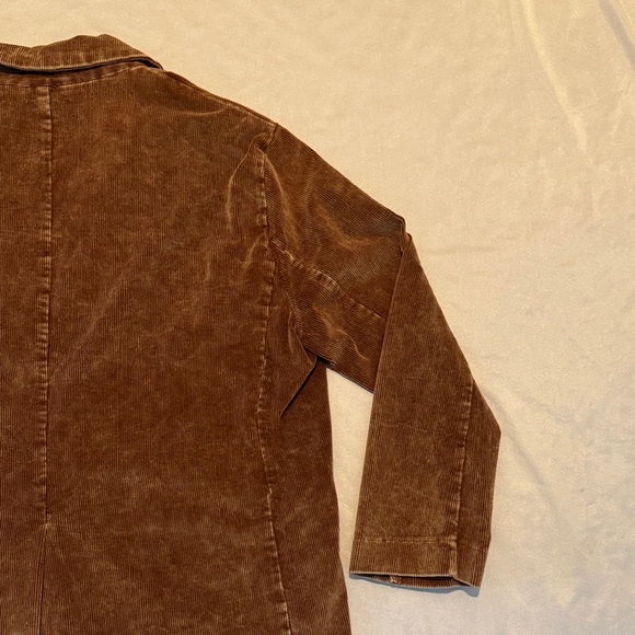 POL Women’s Corduroy Caramel Oversized Blazer Double-Breasted Boho Jacket size L - Picture 7 of 10